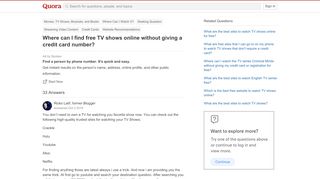 
                            3. Where can I find free TV shows online without giving a credit card ...