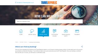 
                            4. Where can I find my booking? - UK Support Center - Travel Republic