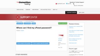 
                            6. Where can I find my cPanel password? | InMotion Hosting