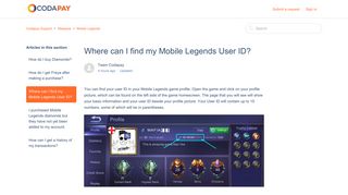 
                            9. Where can I find my Mobile Legends User ID? – Codapay Support