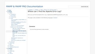 
                            13. Where can I find the Apache Error Log? - MAMP & MAMP PRO ...