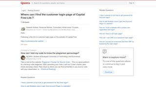 
                            7. Where can I find the customer login page of Capital First Ltd ...