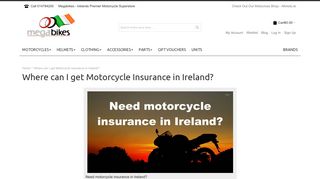 
                            4. Where can I get Motorcycle Insurance in Ireland? | Megabikes