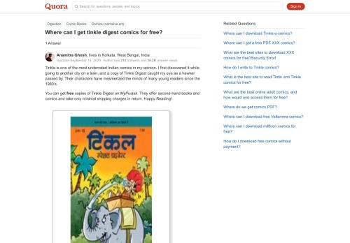 
                            7. Where can I get tinkle digest comics for free? - Quora