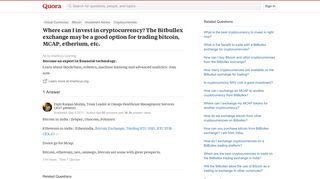 
                            10. Where can I invest in cryptocurrency? The Bitbullex exchange may ...