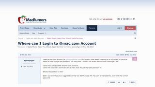 
                            4. Where can I Login to @mac.com Account | MacRumors Forums