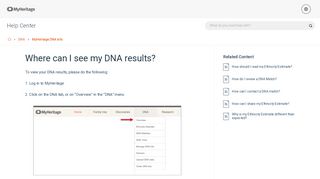 
                            6. Where can I see my DNA results? - MyHeritage