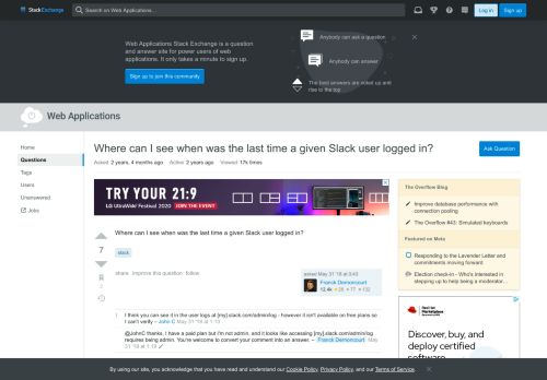 
                            1. Where can I see when was the last time a given Slack user logged ...