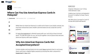 
                            8. Where Can You Use American Express Cards in Malaysia ...