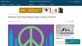 
                            8. Where Did the Peace Sign Come From? | Britannica.com