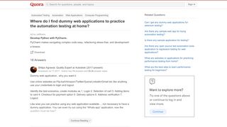
                            5. Where do I find dummy web applications to practice the automation ...