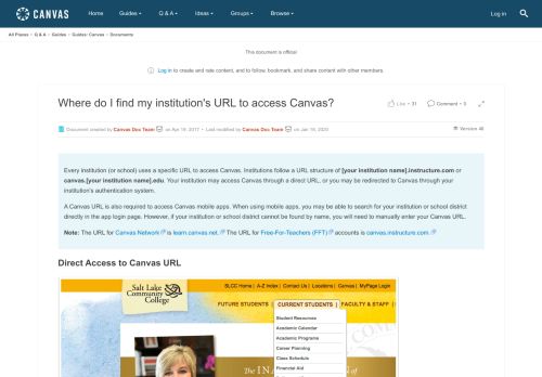 
                            8. Where do I find my institution's URL to access ... | Canvas LMS ...