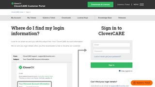 
                            10. Where do I find my login information? - the home of CloverCARE
