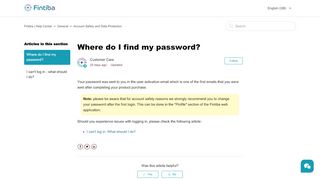 
                            5. Where do I find my password? – Fintiba | Help Center