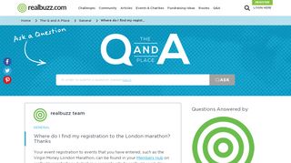 
                            5. Where do I find my registration to the London marathon? Thanks | The ...