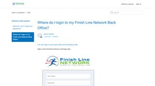 
                            10. Where do I login to my Finish Line Network Back Office? – Finish Line ...