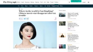 
                            13. Where in the world is Fan Bingbing? Chinese movie star disappears ...