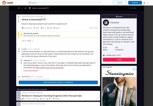 
                            2. where is download???? : Overwolf - Reddit