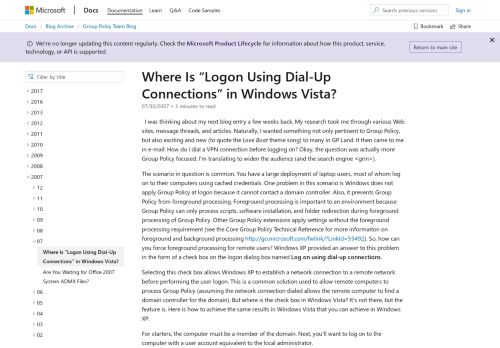 
                            6. Where Is “Logon Using Dial-Up Connections” in Windows Vista ...