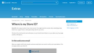 
                            8. Where is my Store ID? – Ecwid Help Center - Ecwid support