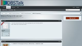 
                            7. Where is Pricing on Dtv web site? | DBSTalk Community