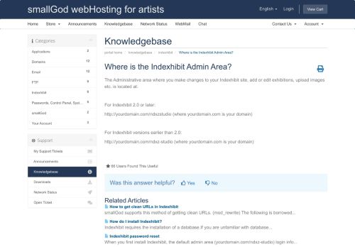 
                            2. Where is the Indexhibit Admin Area? | smallGod webHosting ...