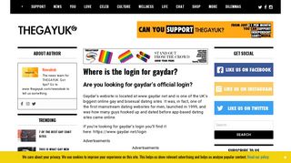 
                            3. Where is the login for gaydar? | THEGAYUK