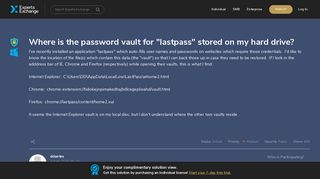 
                            10. Where is the password vault for 