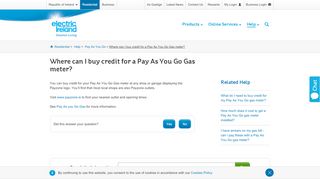 
                            9. Where to buy credit for a Pay As You Go Gas meter | Electric Ireland ...