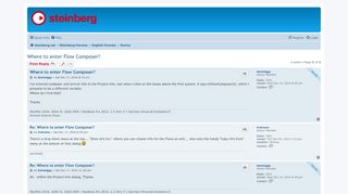 
                            11. Where to enter Flow Composer? - www.steinberg.net