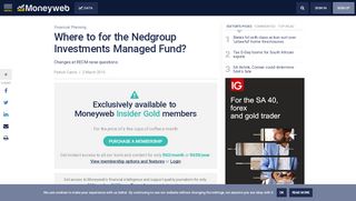 
                            10. Where to for the Nedgroup Investments Managed Fund? - Moneyweb