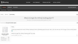 
                            9. Where to login for infinity hosting plan??? | x10Hosting: Free ...