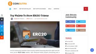 
                            4. Where To Store ERC20 Tokens: Top Wallets - CoinSutra