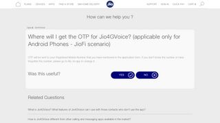 
                            2. Where will I get the OTP for Jio4GVoice | Reliance Jio FAQs