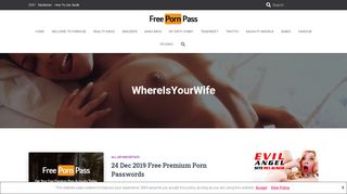 
                            3. WhereIsYourWife - Free Porn Passwords