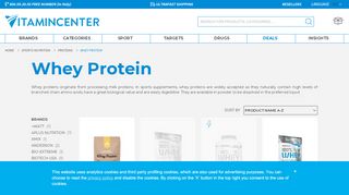 
                            11. Whey Protein - Vitamincenter