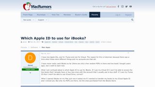
                            8. Which Apple ID to use for iBooks? | MacRumors Forums