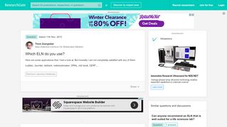 
                            8. Which ELN do you use? - ResearchGate
