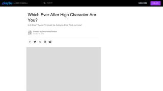 
                            9. Which Ever After High Character Are You? - Playbuzz