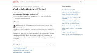 
                            11. Which is the best hostel in MSU for girls? - Quora