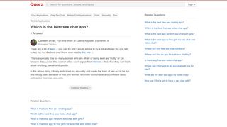 
                            3. Which is the best sex chat app? - Quora