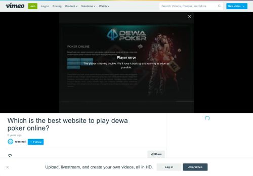 
                            11. Which is the best website to play dewa poker online? on Vimeo