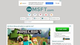 
                            12. Which Minecraft edition is right for me? OnMSFT.com