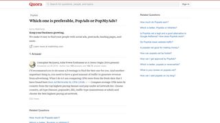 
                            9. Which one is preferable, PopAds or PopMyAds? - Quora