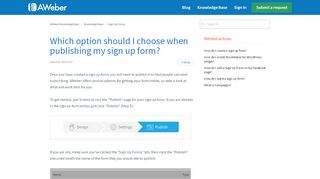 
                            7. Which option should I choose when publishing my sign up form ...