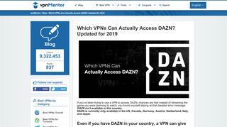 
                            7. Which VPNs Can Actually Access DAZN? Updated for 2019 - vpnMentor