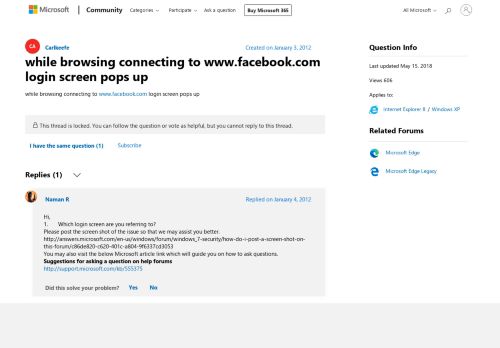 
                            8. while browsing connecting to www.facebook.com login screen pops up ...