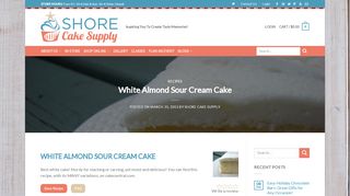 
                            13. White Almond Sour Cream Cake | Shore Cake Supply