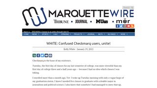 
                            13. WHITE: Confused Checkmarq users, unite! – Marquette Wire