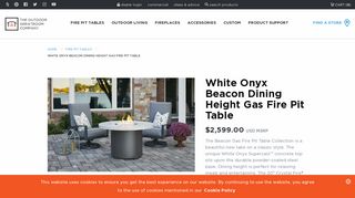 
                            9. White Onyx Beacon Dining Height Gas Fire Pit Table | The Outdoor ...